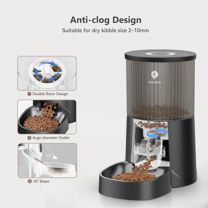 Automatic Cat Feeder: 4L Timed Cats Food Dispenser Programmable