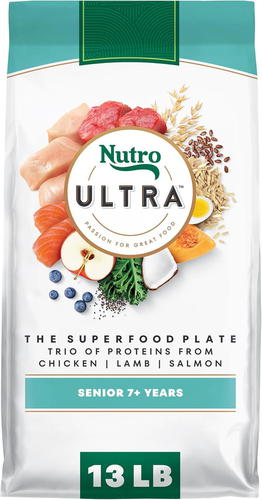 Ultra High Protein Senior Dry Dog Food, Chicken, Lamb & Salmon, 13 lb