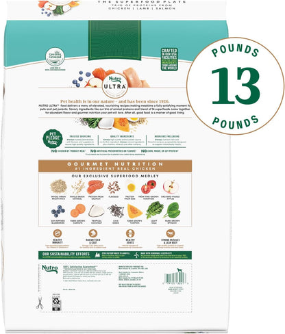 Ultra High Protein Senior Dry Dog Food, Chicken, Lamb & Salmon, 13 lb