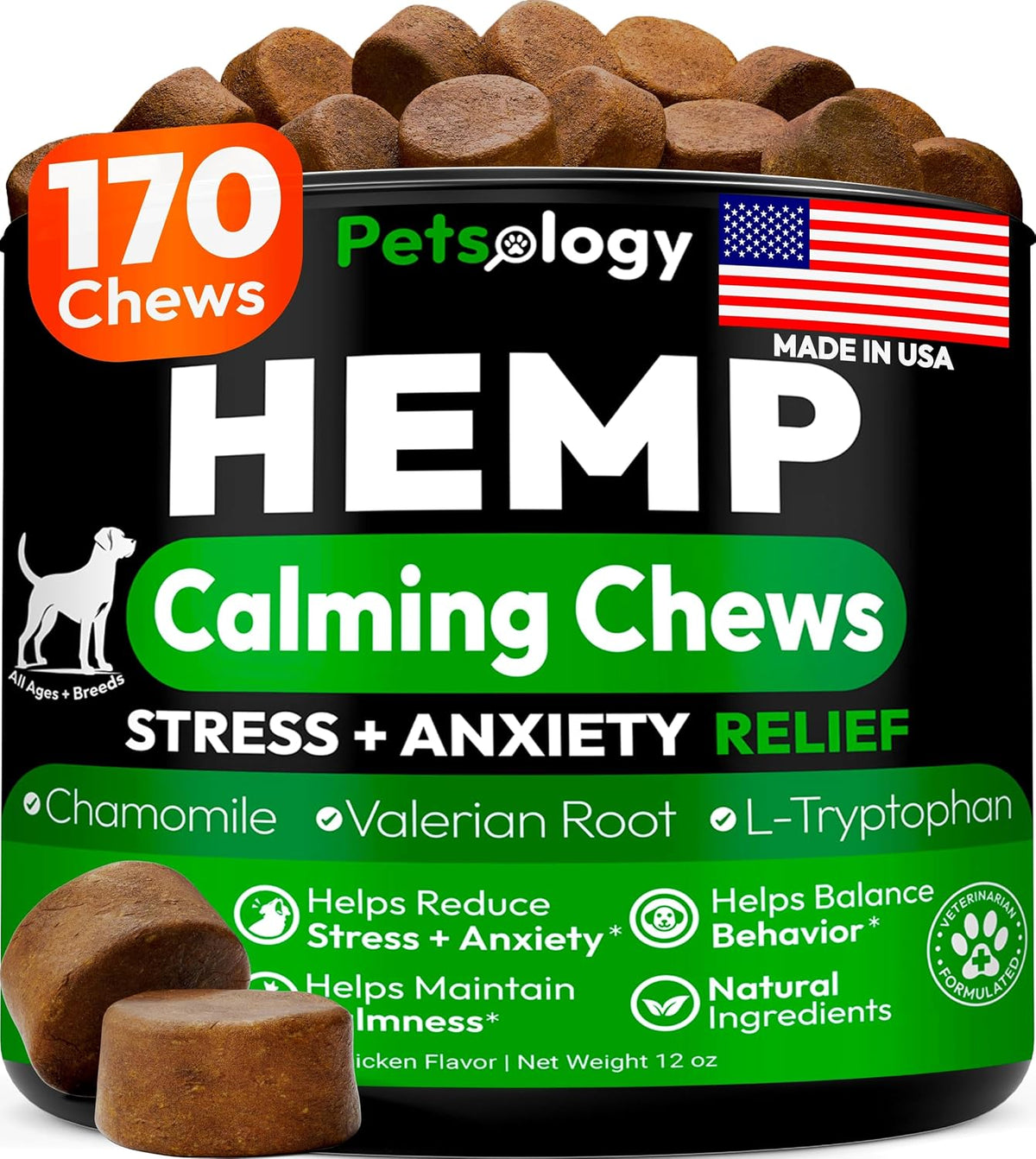 Glucosamine for Dogs, 170 Chews, Hip and Joint Supplement for Dogs