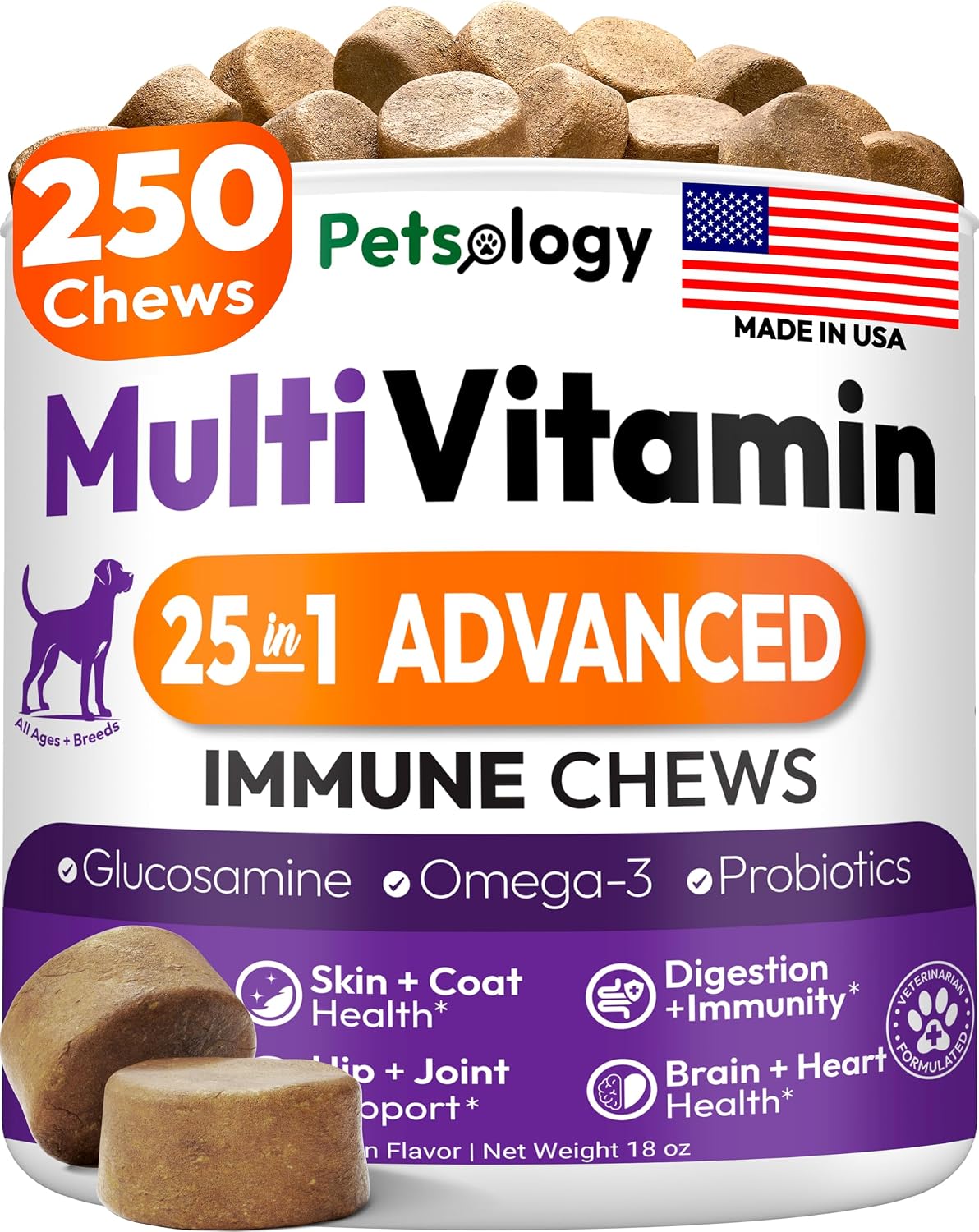 Glucosamine for Dogs, 170 Chews, Hip and Joint Supplement for Dogs