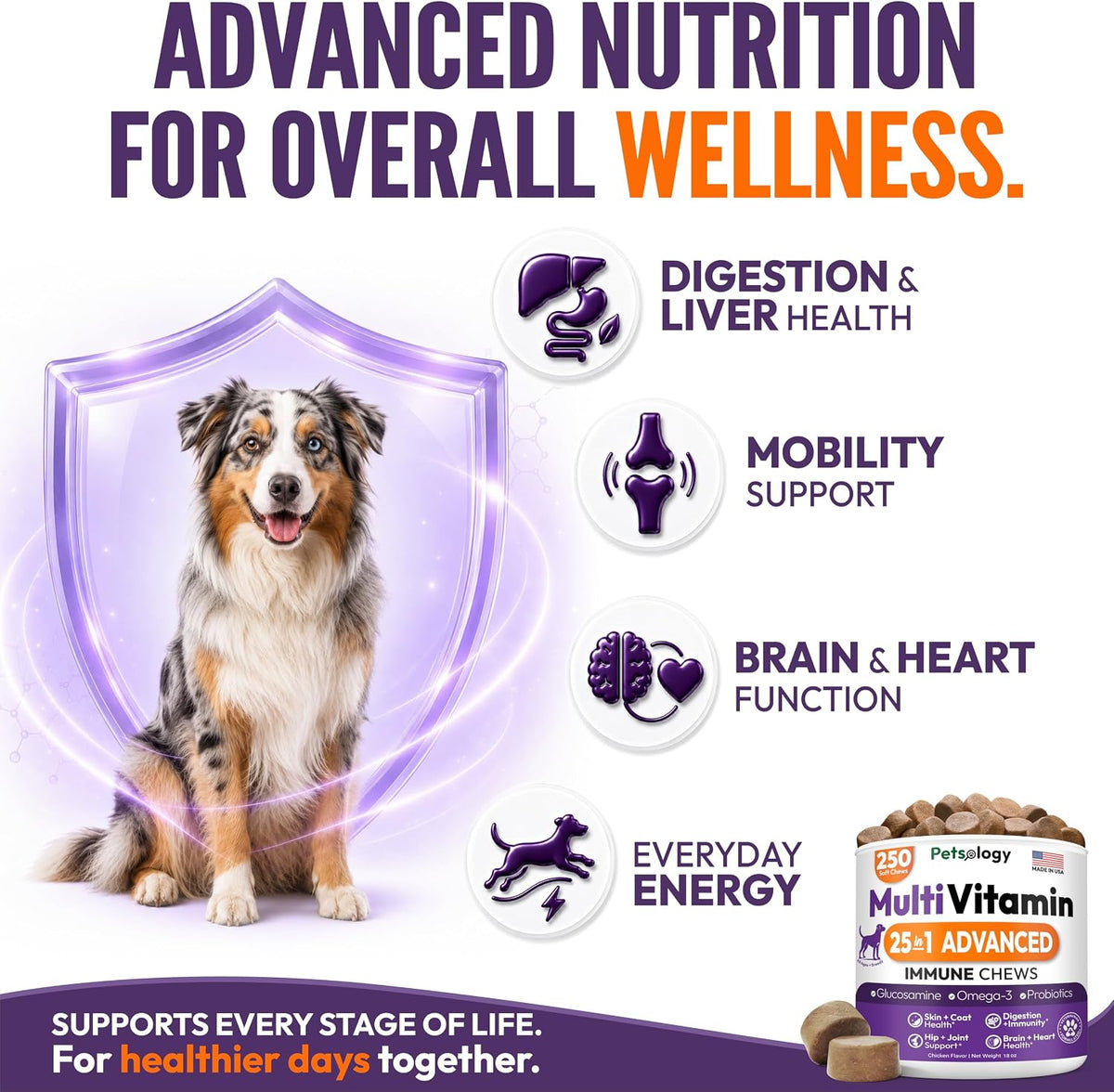 Glucosamine for Dogs, 170 Chews, Hip and Joint Supplement for Dogs