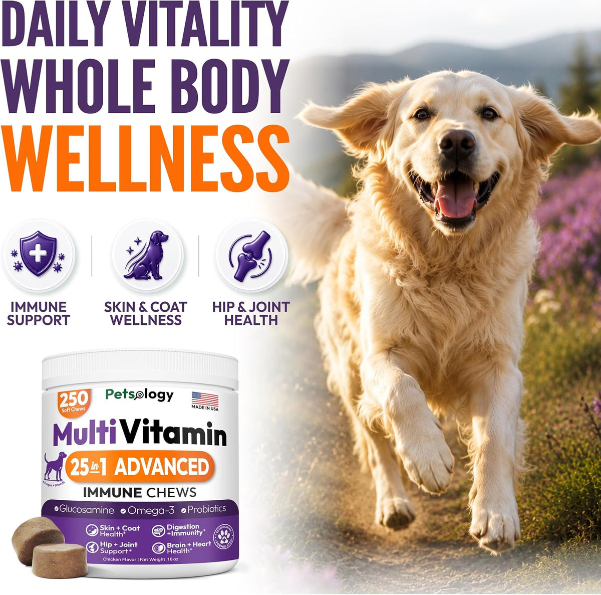 Glucosamine for Dogs, 170 Chews, Hip and Joint Supplement for Dogs