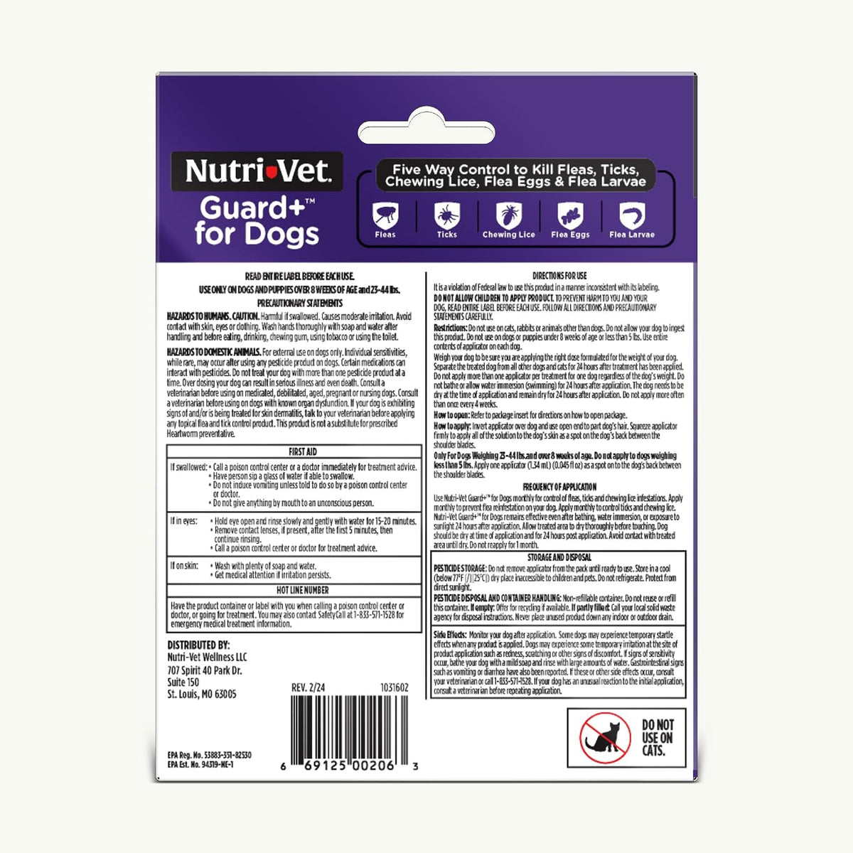 Guard+ Spot On for Dogs 5-22 lbs, Flea Treatment, 3 Doses