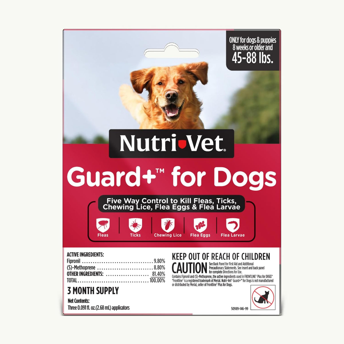 Guard+ Spot On for Dogs 5-22 lbs, Flea Treatment, 3 Doses