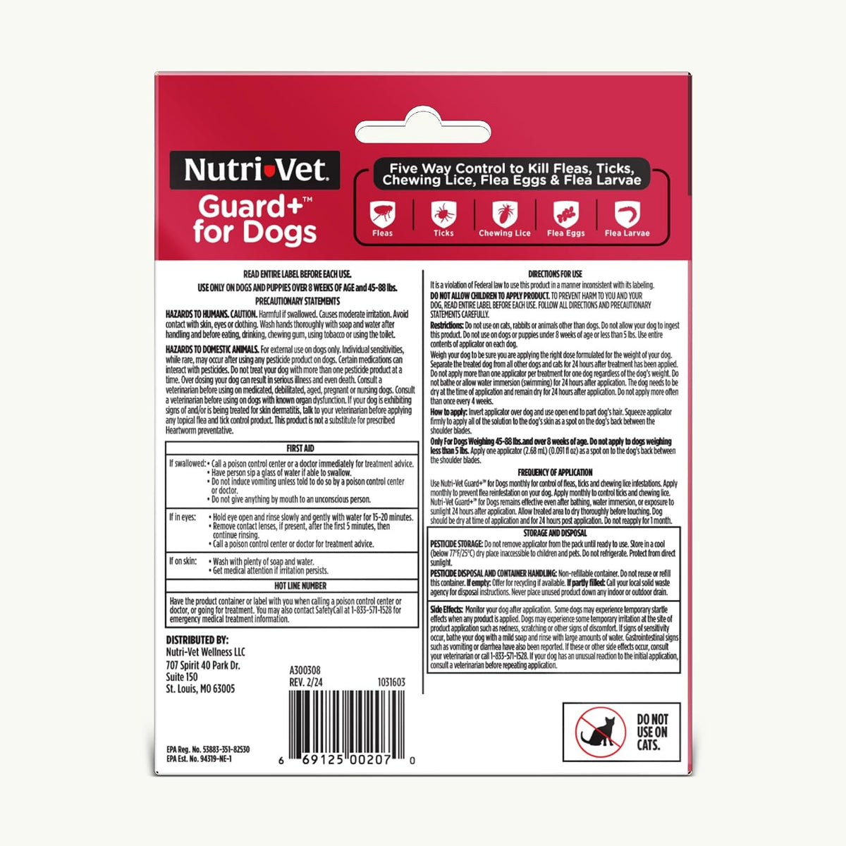 Guard+ Spot On for Dogs 5-22 lbs, Flea Treatment, 3 Doses