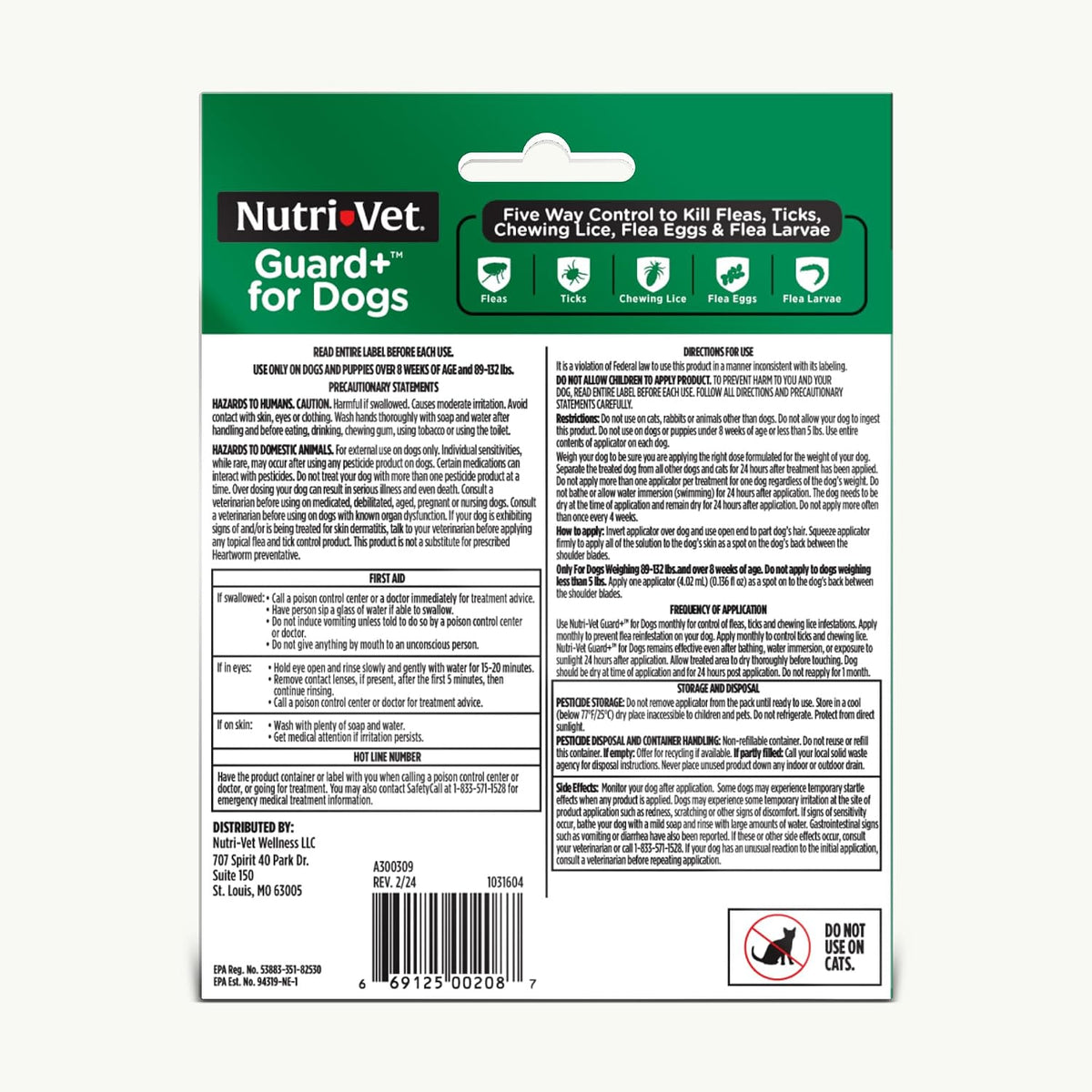 Guard+ Spot On for Dogs 5-22 lbs, Flea Treatment, 3 Doses