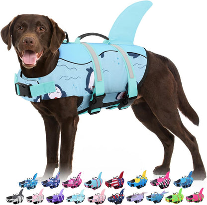 Dog Life Jacket - Shark Safety Vest for Swimming & Boating