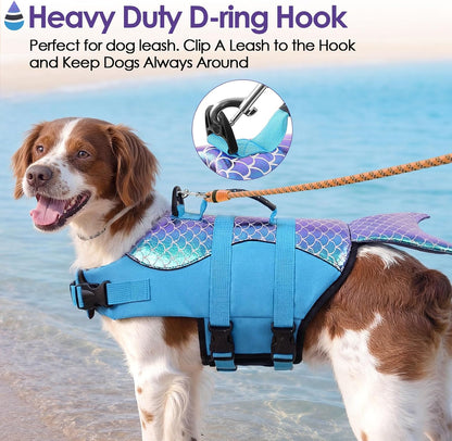 Dog Life Jacket - Shark Safety Vest for Swimming & Boating