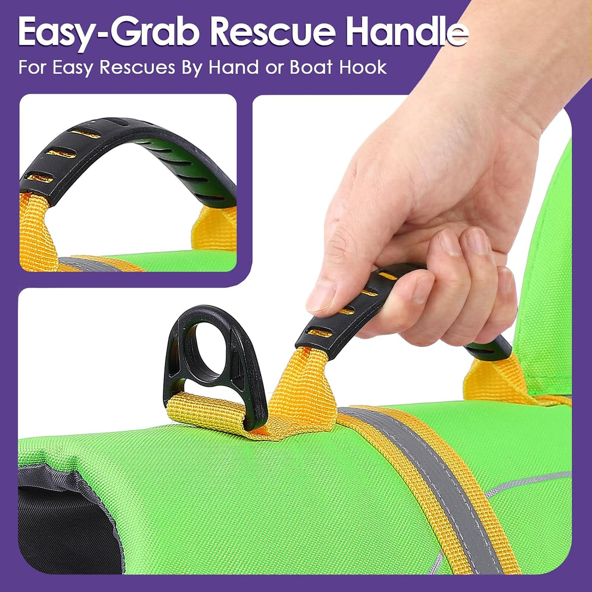 Dog Life Jacket - Shark Safety Vest for Swimming & Boating