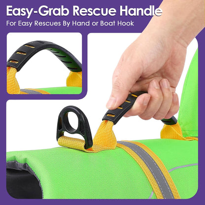 Dog Life Jacket - Shark Safety Vest for Swimming & Boating