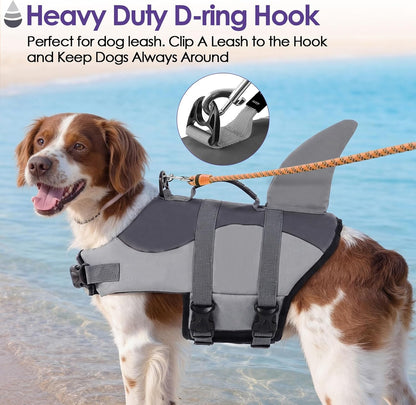 Dog Life Jacket - Shark Safety Vest for Swimming & Boating