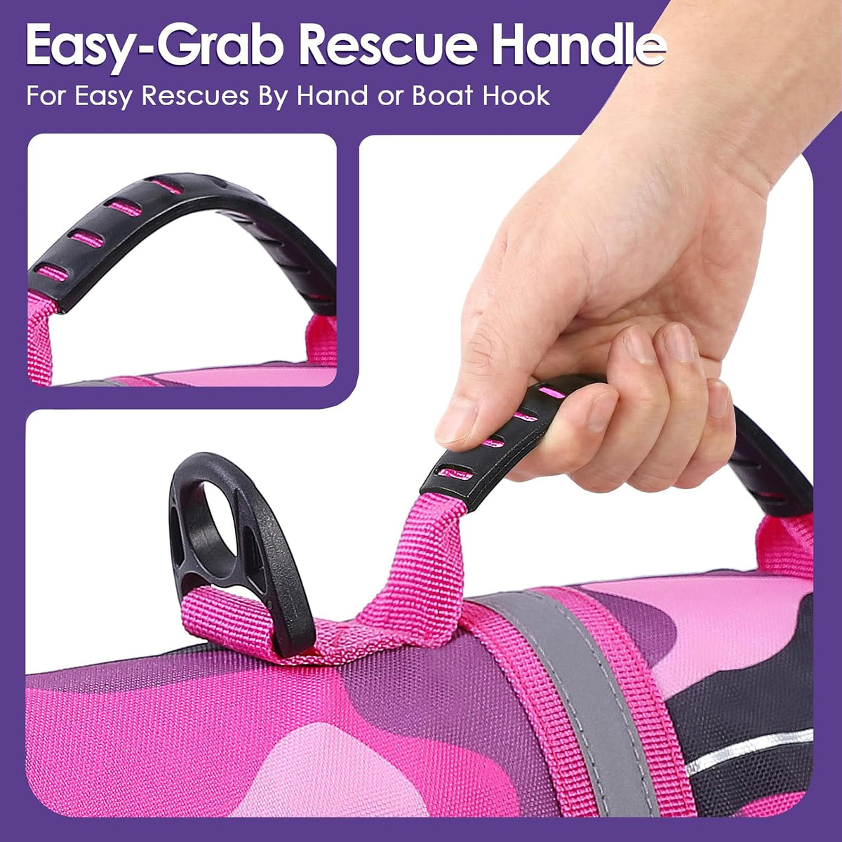 Dog Life Jacket - Shark Safety Vest for Swimming & Boating