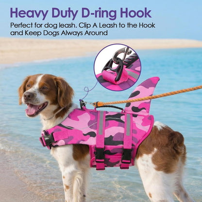 Dog Life Jacket - Shark Safety Vest for Swimming & Boating