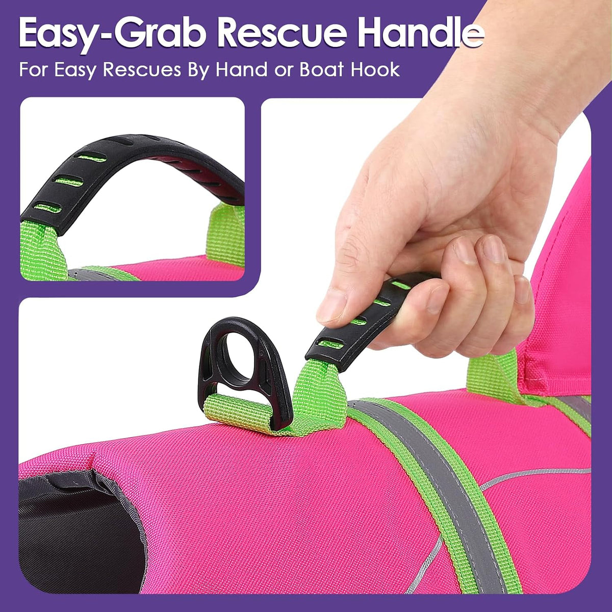 Dog Life Jacket - Shark Safety Vest for Swimming & Boating