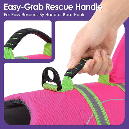Dog Life Jacket - Shark Safety Vest for Swimming & Boating