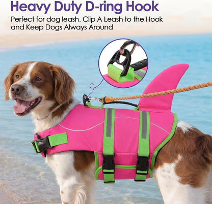 Dog Life Jacket - Shark Safety Vest for Swimming & Boating