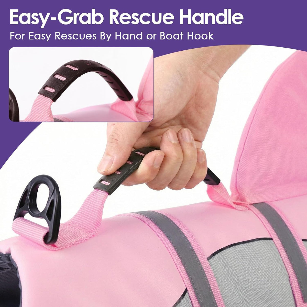 Dog Life Jacket - Shark Safety Vest for Swimming & Boating