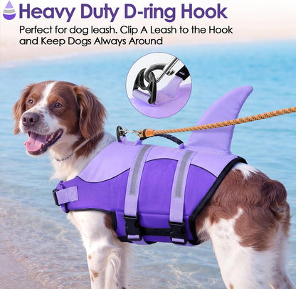 Dog Life Jacket - Shark Safety Vest for Swimming & Boating