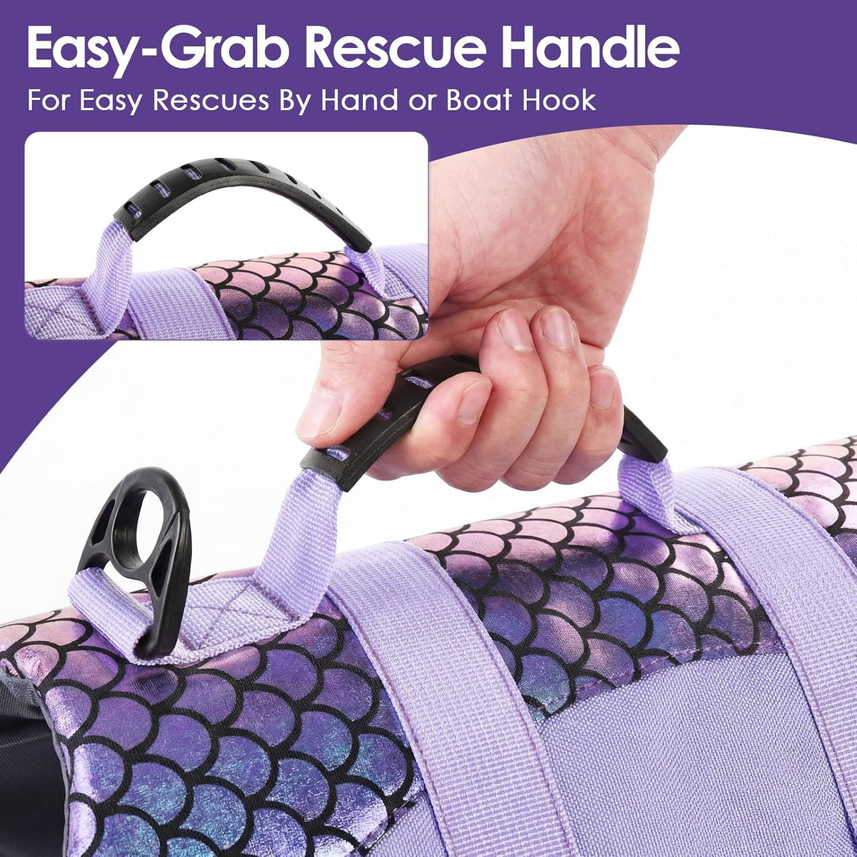 Dog Life Jacket - Shark Safety Vest for Swimming & Boating