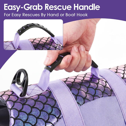 Dog Life Jacket - Shark Safety Vest for Swimming & Boating