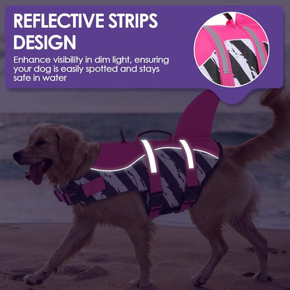 Dog Life Jacket - Shark Safety Vest for Swimming & Boating
