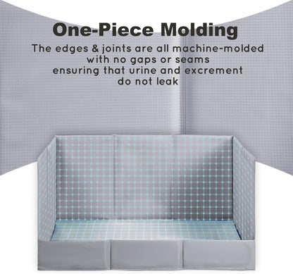 Dog Litter Box Indoor High Walls, Puppy Pee Pad Holder Foldable