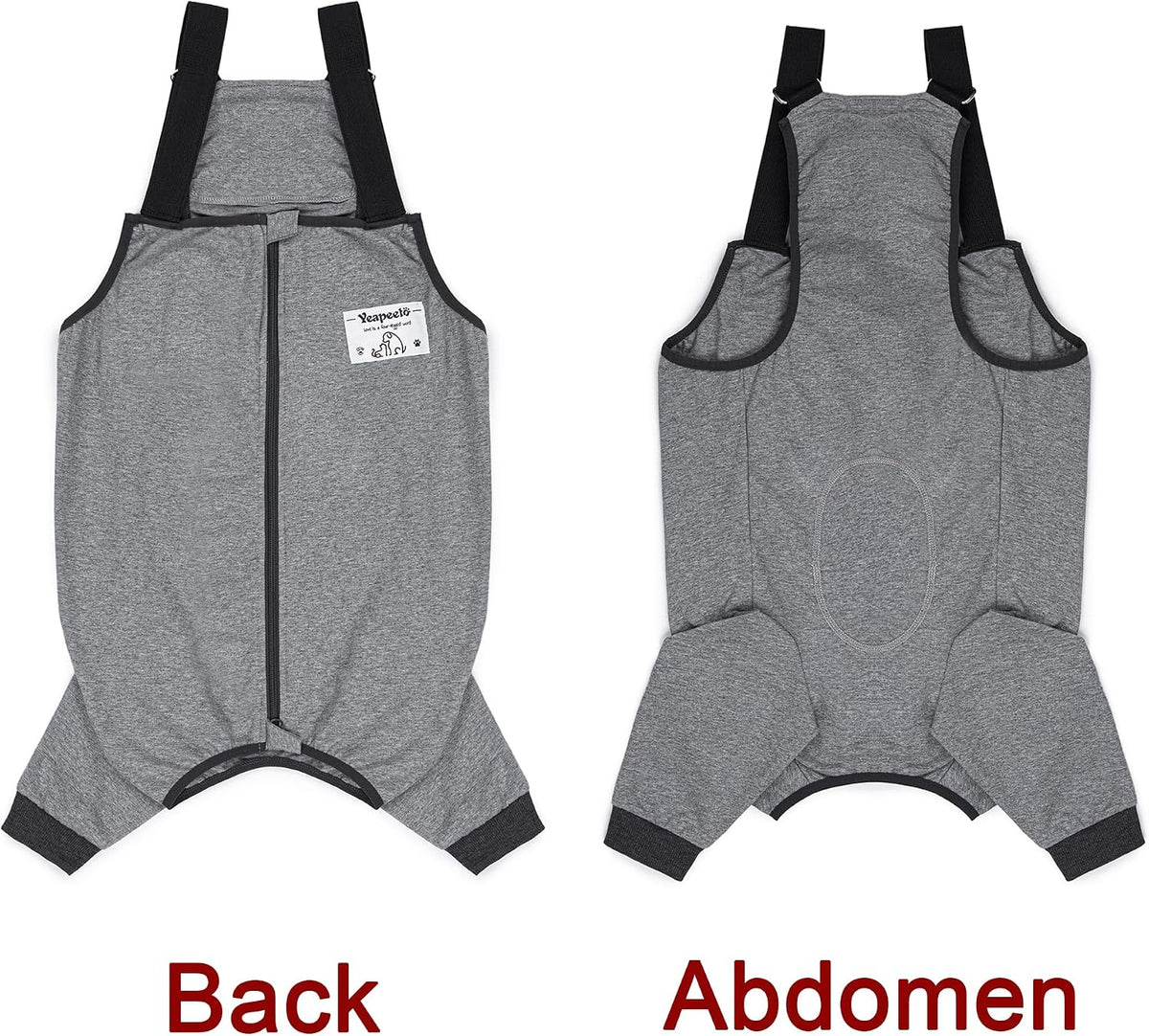 Dog Recovery Suit for Hid Leg, Soft Stretchy Pants for Hip Thigh Wound Protective Sleeves to Prevent Licking (Grey, 4XL(Reference Weight 50-70 lbs))