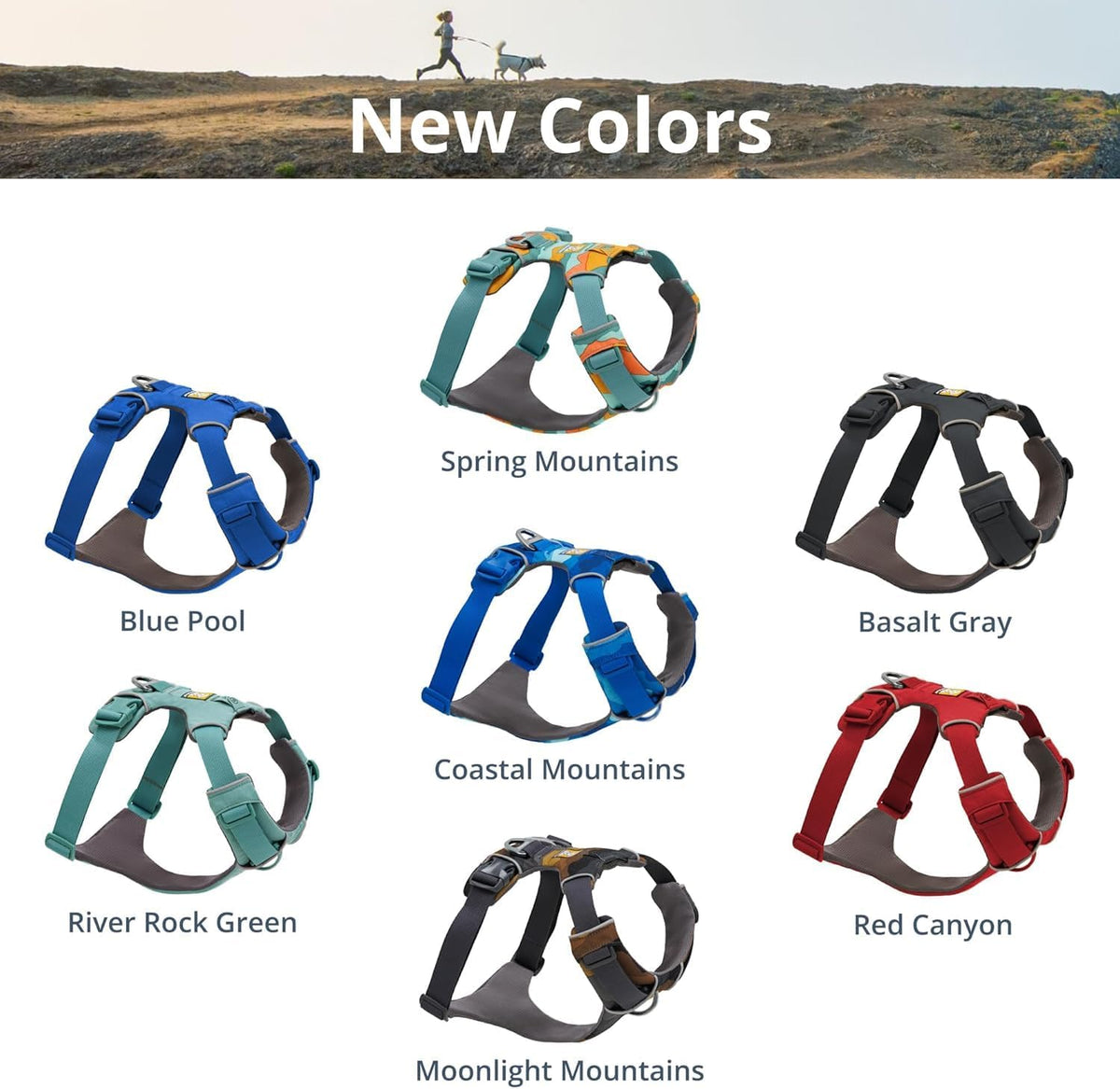 Ruffwear, Front Range Dog Chest Harness, Moonlight Mountains, Medium
