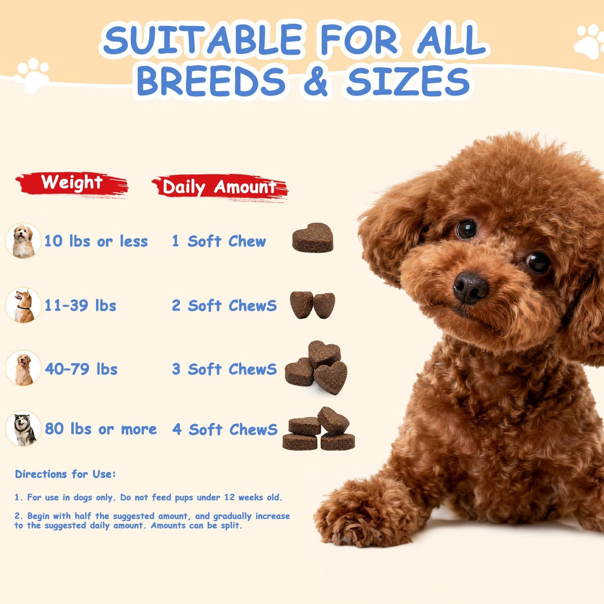 Dog Allergy Chews, Itchy Skin & Paw Licking Support, 200 Soft Chews