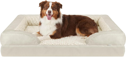 Orthopedic Dog Beds Large Sized, XL Washable Dog Sofa with Egg-Crate Foam, Waterproof Lining and Non-Skid Bottom