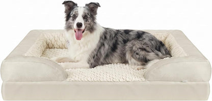 Orthopedic Dog Beds Large Sized, XL Washable Dog Sofa with Egg-Crate Foam, Waterproof Lining and Non-Skid Bottom