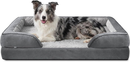 Orthopedic Dog Beds Large Sized, XL Washable Dog Sofa with Egg-Crate Foam, Waterproof Lining and Non-Skid Bottom