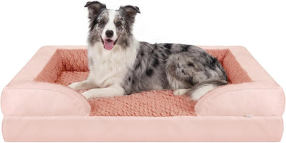 Orthopedic Dog Beds Large Sized, XL Washable Dog Sofa with Egg-Crate Foam, Waterproof Lining and Non-Skid Bottom