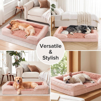 Orthopedic Dog Beds Large Sized, XL Washable Dog Sofa with Egg-Crate Foam, Waterproof Lining and Non-Skid Bottom