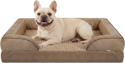 Orthopedic Dog Beds Large Sized, XL Washable Dog Sofa with Egg-Crate Foam, Waterproof Lining and Non-Skid Bottom