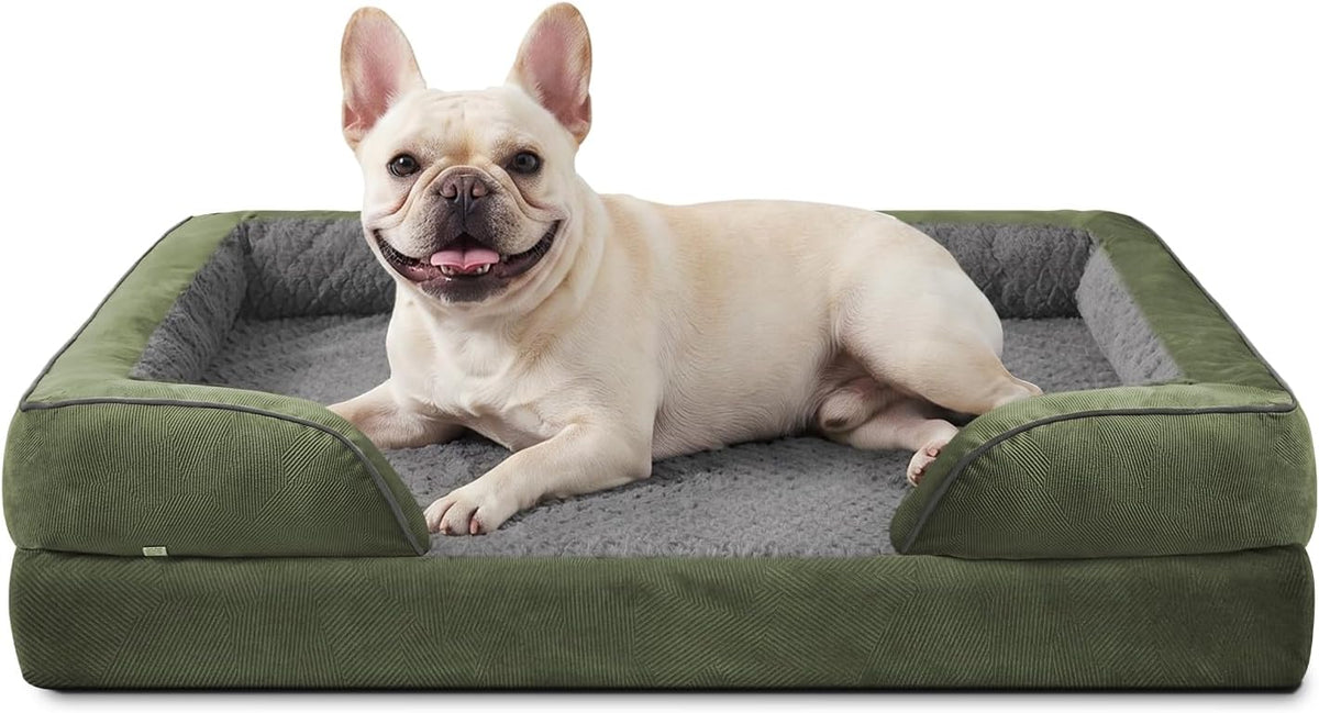 Orthopedic Dog Beds Large Sized, XL Washable Dog Sofa with Egg-Crate Foam, Waterproof Lining and Non-Skid Bottom