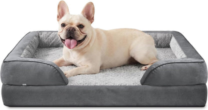 Orthopedic Dog Beds Large Sized, XL Washable Dog Sofa with Egg-Crate Foam, Waterproof Lining and Non-Skid Bottom