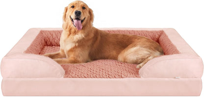 Orthopedic Dog Beds Large Sized, XL Washable Dog Sofa with Egg-Crate Foam, Waterproof Lining and Non-Skid Bottom