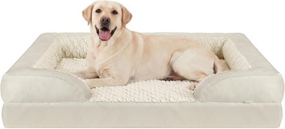 Orthopedic Dog Beds Large Sized, XL Washable Dog Sofa with Egg-Crate Foam, Waterproof Lining and Non-Skid Bottom