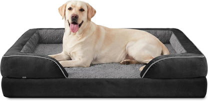 Orthopedic Dog Beds Large Sized, XL Washable Dog Sofa with Egg-Crate Foam, Waterproof Lining and Non-Skid Bottom