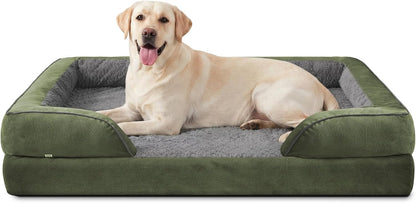 Orthopedic Dog Beds Large Sized, XL Washable Dog Sofa with Egg-Crate Foam, Waterproof Lining and Non-Skid Bottom