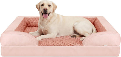 Orthopedic Dog Beds Large Sized, XL Washable Dog Sofa with Egg-Crate Foam, Waterproof Lining and Non-Skid Bottom