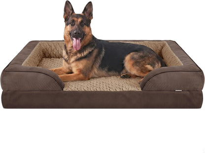 Orthopedic Dog Beds Large Sized, XL Washable Dog Sofa with Egg-Crate Foam, Waterproof Lining and Non-Skid Bottom