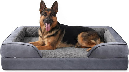 Orthopedic Dog Beds Large Sized, XL Washable Dog Sofa with Egg-Crate Foam, Waterproof Lining and Non-Skid Bottom