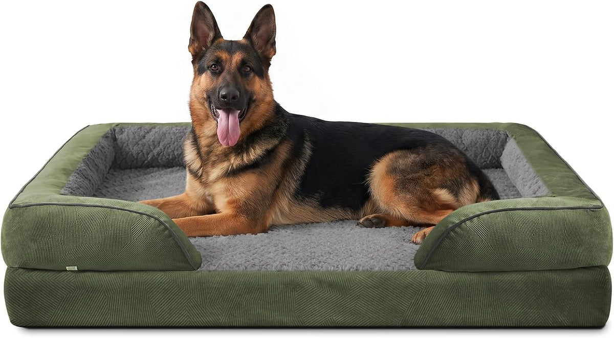 Orthopedic Dog Beds Large Sized, XL Washable Dog Sofa with Egg-Crate Foam, Waterproof Lining and Non-Skid Bottom
