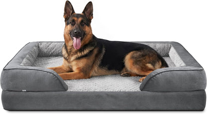 Orthopedic Dog Beds Large Sized, XL Washable Dog Sofa with Egg-Crate Foam, Waterproof Lining and Non-Skid Bottom