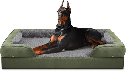 Orthopedic Dog Beds Large Sized, XL Washable Dog Sofa with Egg-Crate Foam, Waterproof Lining and Non-Skid Bottom