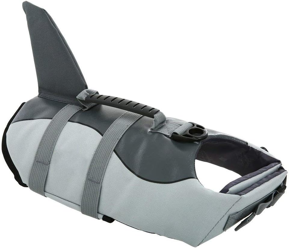 Dog Life Jacket, Cute Shark Dog Life Vest for Swimming & Boating