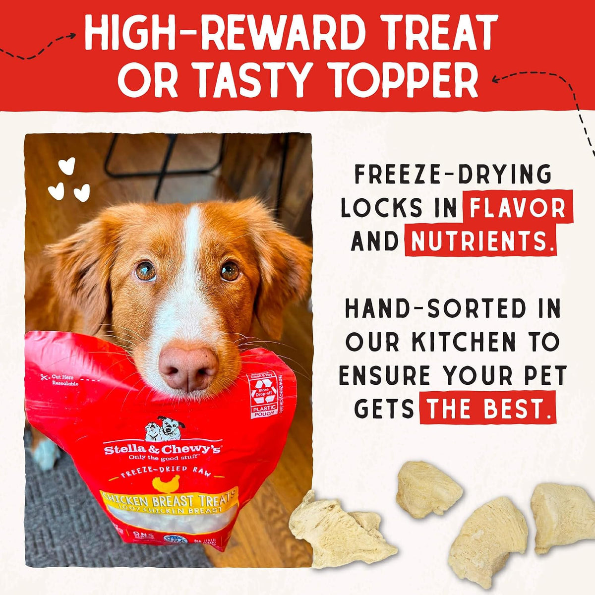 Freeze-Dried Raw Lamb Heart Dog Treats - Single Ingredient, No Additives - Premium Training Treats - Perfect For Picky Eaters - 3oz Bag